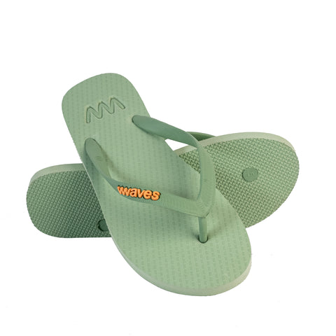 Light Green Classic Flip Flops, Unisex