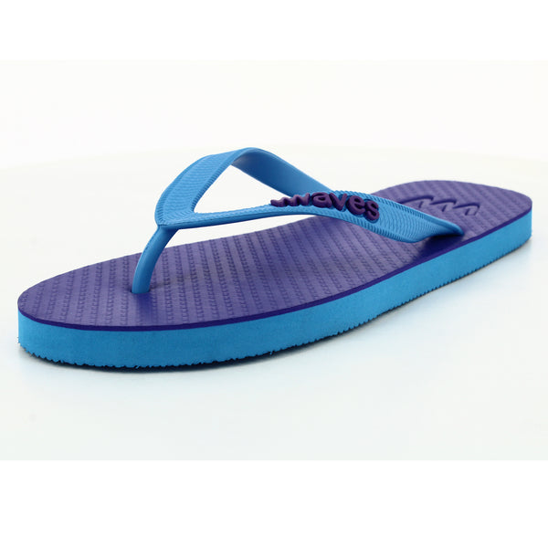 Blue and Purple Twofold Flip Flops, Men's