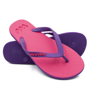 Purple and Pink Twofold Flip Flops, Women's